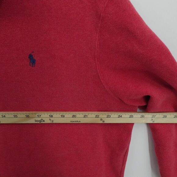 Polo Ralph Lauren Sweater Mens XXL Red 1/4 Zip Mock Neck Preppy Golf Dad - Picture 8 of 13